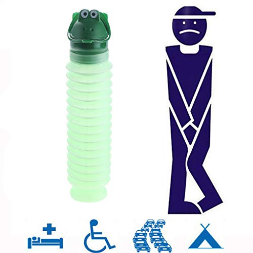 Emergency Urinal Portable and Reusable Outdoor Shrinkable Urinal Man and Women Outdoor Pee Bottle for Travel,Camping,Traffic Jam and Queuing (Green)