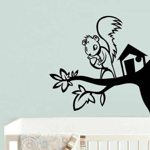 Wall Decal Vinyl Sticker Decor Art Bedroom Design Mural Nursery Kids Baby Brunch Tree Animal Squirrel (Z778)