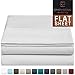 Empyrean Bedding Premium Flat Sheet – “110 GSM” Double Brushed Microfiber Extra Thick and Comfortable Flat Sheets, Luxurious & Soft Hotel Single Top Bed Sheet Hypoallergenic, Full, Silver Gray