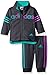 adidas Baby' Fashion Tricot Jacket and Pant Set, Mercury Grey, 24 Months