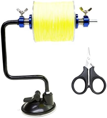 Dicero Extractor(6.5inch width ,7inch height) Portable Fishing Line Spooler/ Reel Winder (Oxidation Aluminum Bonus stainless fishing scissors ).