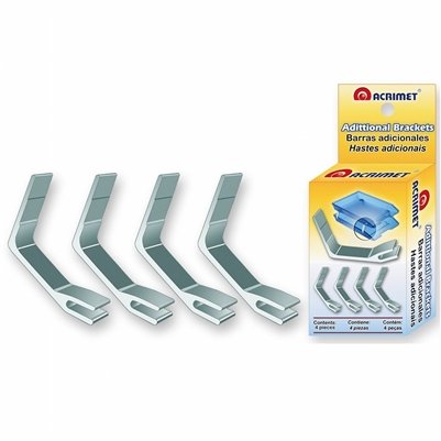 AcrimetMetal Support Brackets – Refill Set for Acrimet Facility Letter Trays, Sturdy Metal Construction, Silver Color, 4 Pieces (Adds One Level)