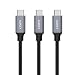 AUKEY USB C to USB C Cable, Type C Cable Braided Nylon (3-Pack 3.3ft/1m) for MacBook Pro, Nintendo Switch, Nexus 6P 5X, Google Pixel and More primary