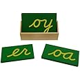 Kid Advance Montessori Cursive Sandpaper Double Letters w/Box