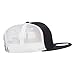 Mesh Premium Snapback Flat Bill Cap - BlkBlk White OSFM