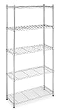 5 Shelf Home-Style Chrome Steel Wire Shelving 36 by 14 by 72-Inch Storage Rack 5