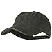 Washed Solid Pigment Dyed Cotton Twill Brass Buckle Cap - Charcoal Grey