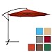 Best Choice Products 10ft Offset Hanging Outdoor Market Patio Umbrella w/Easy Tilt Adjustment - Rust primary