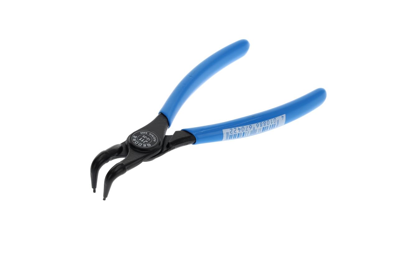 GEDORE Circlip pliers for inner circlips, 90° angled, Shaft dia. 12-25 mm, Tip dia. 1.3 mm, Steel, 8000 J 11