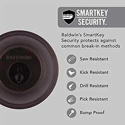 Baldwin Round, Single Cylinder Front Door Deadbolt