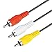DriverGenius RCA/Phono Composite TV AV Cable- Triple 3X RCA to 3X RCA Video Audio Cable(Male to Male,1 Meter)