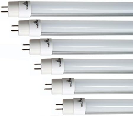 Welitesim,6 Pack, T8 Frosted LED Tube Light 4ft Aluminium, 22W(48W Equivalent) 2300 Lumens, 6000K Daylight, Double-Ended Power, G13 Lighting Fixtures