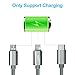 Chafon 3 in 1 Multi USB Cable 3.3 Feet (1M) with 8 Pin Lightning, USB C, Micro USB Charger Connector for Android & iPhone Smartphones, iPad Tablets - Nylon Braided (Grey)