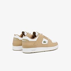 Lacoste Mens Court Cage Sneaker, LT BRW/WHT, 11.5