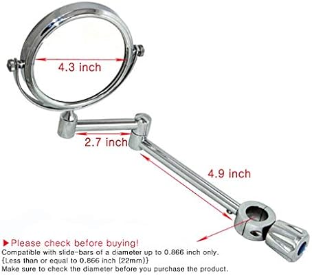 Andantabile Two Sided No Drill Slide Bar Mirror With Magnification Makeup Shower Bar Mount Holder Clamp Without Drilling Wall Silver Gloss Double Sided Mirror For Shaving Rinse Shower Mirrors Bathroom Accessories Andantabile Two Sided No Drill Slide Bar Mirror With Magnification Makeup Shower Bar Mount Holder Clamp Without Drilling Wall Silver Gloss Double Sided Mirror For Shaving Rinse Shower Mirrors Bathroom Accessories