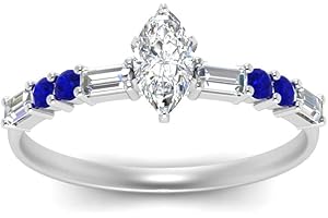 JewelryGift Choose Your Gemstone Vintage Classic Engagement Ring 925 Sterling Silver Marquise Shape Side Stone Engagement Rings Matching Jewelry Wedding Jewelry Easy to Wear Gifts US Size 4 to 12