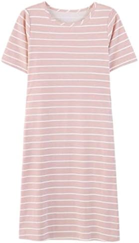 ふく福 レディース シンプル パジャマ ワンピース 半袖tシャツ ネグリジェ ワンピ ロング夏用ト薄手 通気 寝間着 部屋着 ナイトウェア