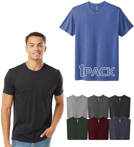 Next Level 6010 Men's Tri-Blend Crew Tee-Venetian Gray, Large