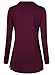 BAISHENGGT Women's Casual Shawl Collar Button Tunic Top X-Large Purple
