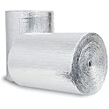 Double Bubble Reflective Foil Insulation: (48 in X 10 Ft Roll) Industrial Strength, Commercial Grade, No Tear, Radiant Barrie