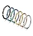 Jstyle 6 Pcs 18-20G 316L Stainless Steel Nose Ring Hoop Cartilage Hoop Septum Piercing 8-10mm