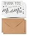 120 Pack Wedding Thank You from the New Mr and Mrs Cards Bulk with Kraft Brown Envelopes for Weddings, Showers, 4x6 in
