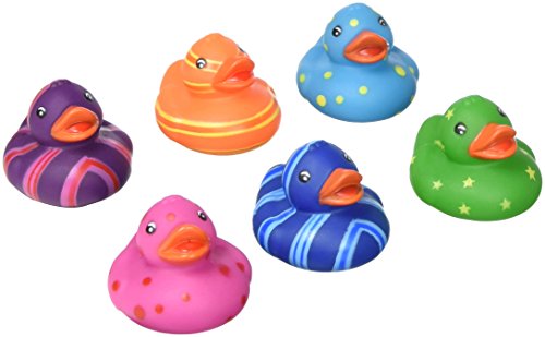 Rhode Island Novelty Rin 12 Colorful Pattern Rubber Ducky Party Favors by RIN