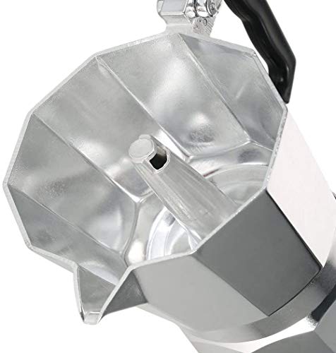 Clixde Espressokocher Moka Expresso Aluminium groß grau 12 Tassen 600 ml Italienisch – Bild 6