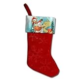 1 X Winnie The Pooh 18 Felt Christmas Stocking with Printed Satin Cuff & Hangtag by UPD
