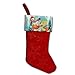 1 X Winnie The Pooh 18 Felt Christmas Stocking with Printed Satin Cuff & Hangtag by UPD