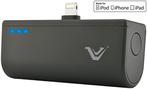 Apple Certified Premium 2600 MAH Rubberized Portable MFI Lightning Power Bank For iPhone 5, 5S, 5C, 6, 6 Plus, 6S, 6S Plus, iPad, iPod, iTouch (Black)
