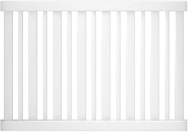 Amazon Com Outdoor Essentials Pro Series Evanston 4 Ft X 6 Ft White Vinyl Spaced Picket Fence Panel Garden Outdoor