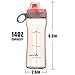 BONISON Sports Bottle Water with Flip Top Lid Leak Proof BPA Free Drinking Water Bottle for Travel Yoga Running Outdoor Cycling and Camping, 14 oz., Pink