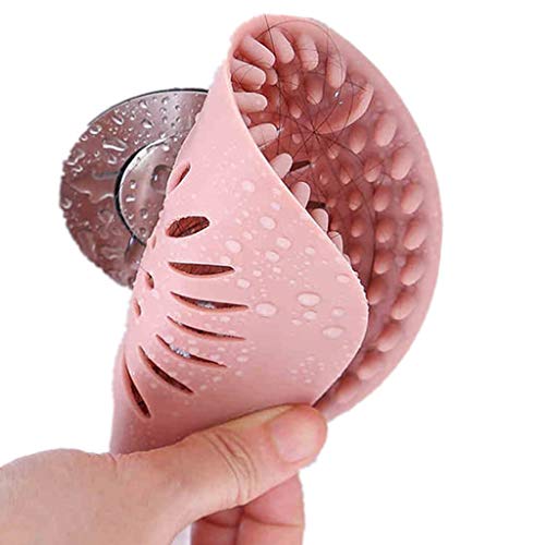 FunDiscount 5 Pack Silicone Hair Drain Catcher | Kitchen Sink Strainer | Bathroom Shower Sink Stopper | Drain Cover | Hair Trap | Bath Tub Protector for Floor Laundry Kitchen Bathroom Bathtub (5 PCS) - Thumbnail 6