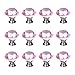 IQUALITE 12pcs Diamond Shape Crystal Glass 30mm Cabinet Drawer Knob Pink