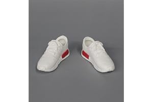 HiPlay 1/6 Scale Figure Shoes, Sneakers, Boots, Leather Shoes for 12 inch Male Action Figure Phicen/TBLeague ACC004(White)