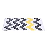 Uphome Elegant Microfiber Chevron Bathroom Shower Accent Rug - Non-slip Soft Decorative Bathroom Doormat Kitchen Mat (18