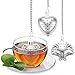 Senbowe 3 Pack Stainless Steel Tea Infuser Tea Strainer, Tea Infuser Threaded Connection 18/8 Stainless Steel with Extended Chain Hook to Brew Loose Leaf Tea& Herbal Teas- Great Gift for Tea Lovers