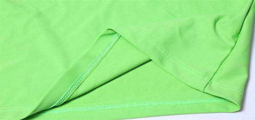 Monvecle Boys' 3-Pieces Short Sleeve Sun Protective Rashgurad Set with Swim Cap UPF 50+ Green 7-8y