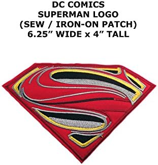 Superman 6.25" X 4" Embroidered Iron/Sew-on Patch By Outlander