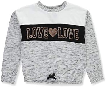Miss Chievous Girls' Sequin Love Sweatshirt