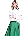 PrettyGuide Women's Vintage Victorian Blouse Tops Retro Stand-Up Collar Lotus Ruffle Gothic Shirt Ivory S