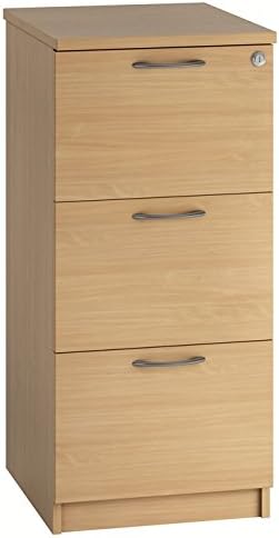 Equinox 3 Drawer Wooden Filing Cabinet Beech Amazon Co Uk Office Products