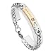 Jovivi Personlized Custom 2pcs His Beauty/Her Beast Couple Bracelet Men Women Stainless Steel Cubic Zirconia Matching Bracelets Set for Lover Boyfriend Girlfrind Valentine Gifts w/Gift Box