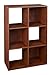 ClosetMaid Cubeicals 6 Cube Storage Shelf Organizer Bookshelf, Stackable, Vertical Or Horizontal, Easy Assembly, Wood, Dark Cherry Finish