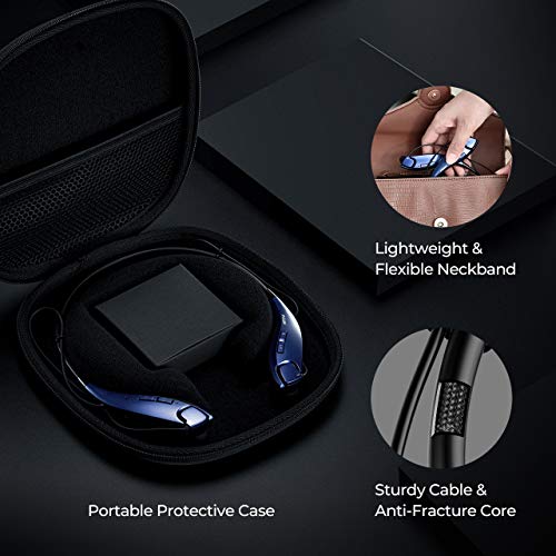 Mpow Jaws Gen-4 Bluetooth Headphones W/Portable Case, Lightweight Wireless Neckband Headset W/Call V - //coolthings.us