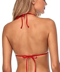 Tainehs Women's Sexy Halter Bikini Top String Micro