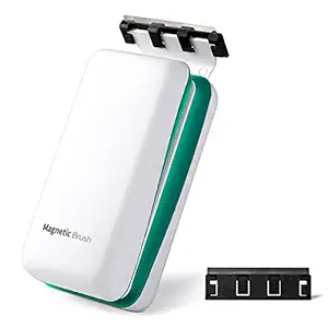 KEDSUM Magnetic Aquarium Tank Algae Scrapers, 2-in-1 Fish Tank Glass Cleaner, Floating Scrubber Clean Brush with 2 Blades [Scratch-Free, Non-Slip, Magnetizing]