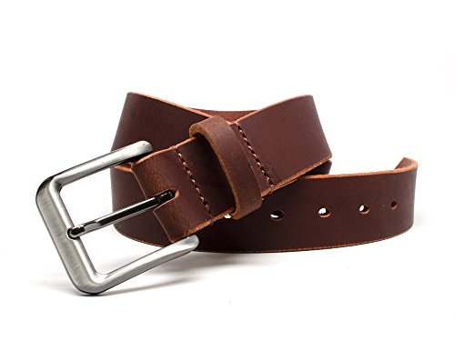 Nickel Free Roan Mountain Leather Belt Brown 38"