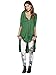 Urban CoCo Women's Half Sleeve High Low Loose Casual T-shirt Top Tee Dress (Large, Green)